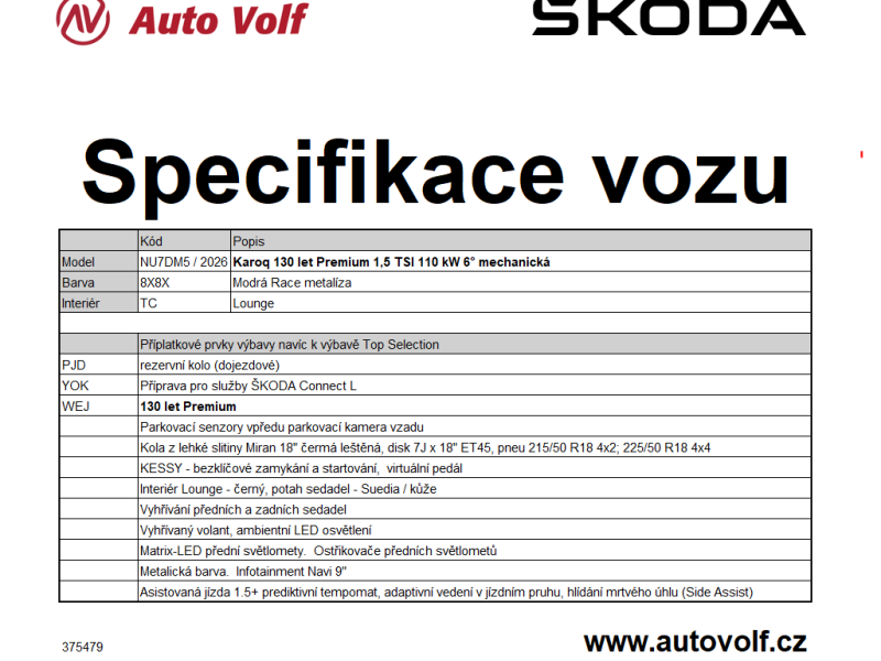 Škoda Karoq 130LET Premium