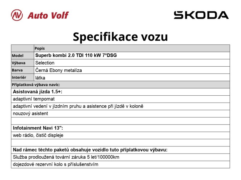 Škoda Superb Selection
