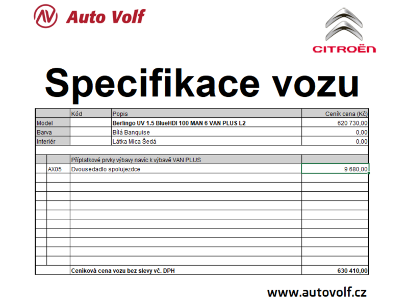 Citroën Berlingo L2 Van +