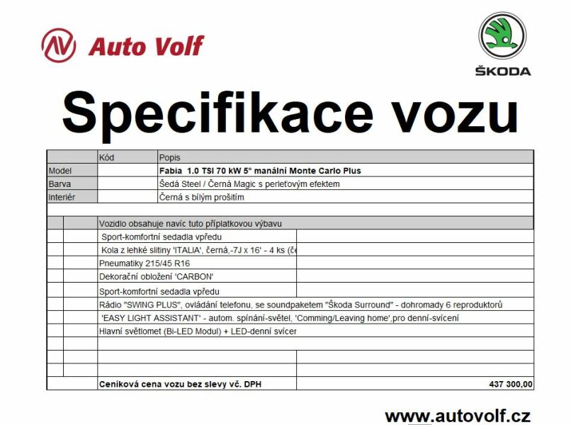 Škoda Fabia Monte Carlo Plus