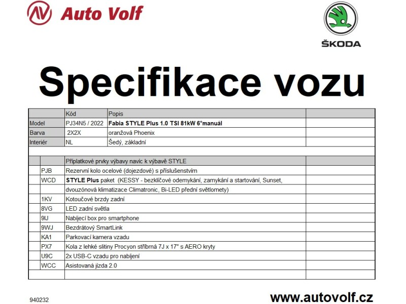Škoda Fabia Style Plus