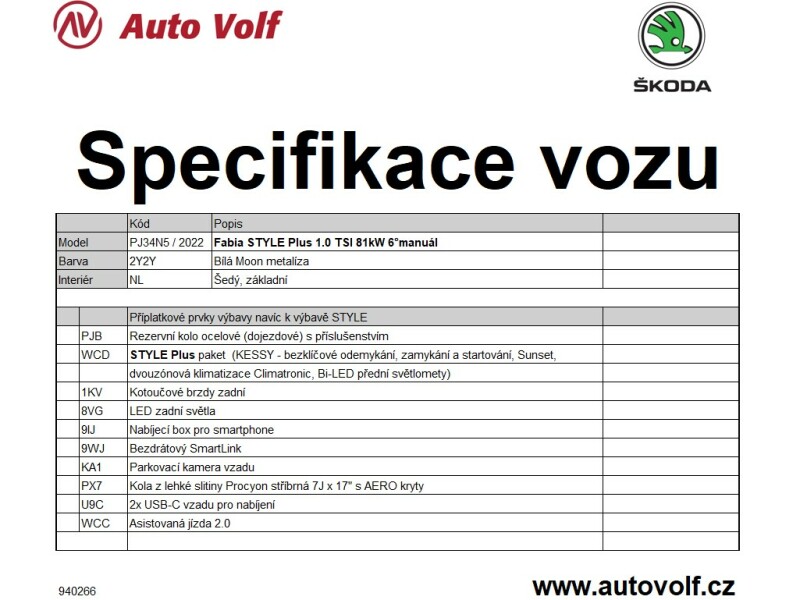 Škoda Fabia Style Plus