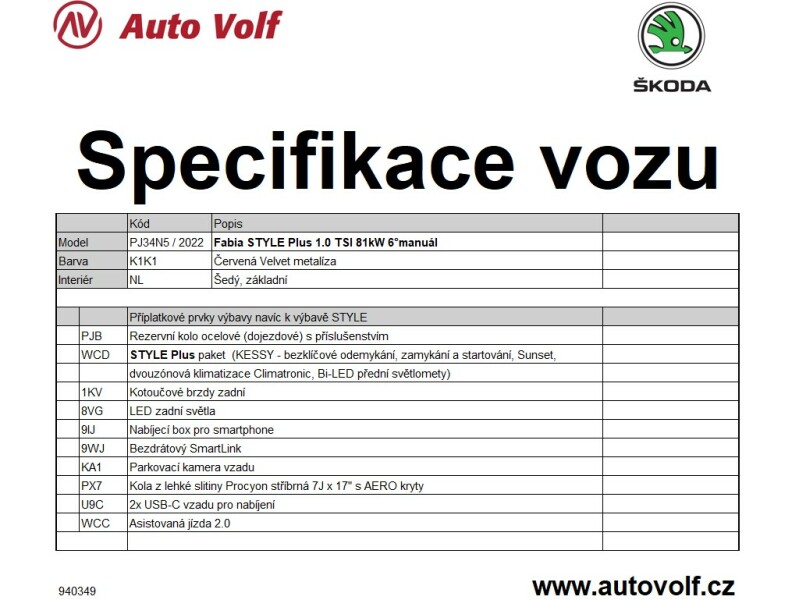Škoda Fabia Style Plus
