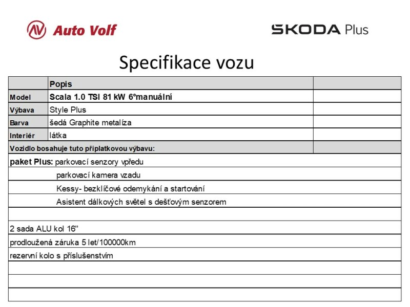 Škoda Scala Style Plus