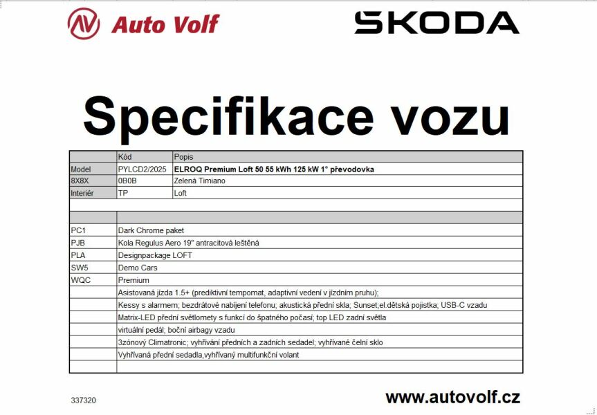 Škoda Elroq Prémium 50