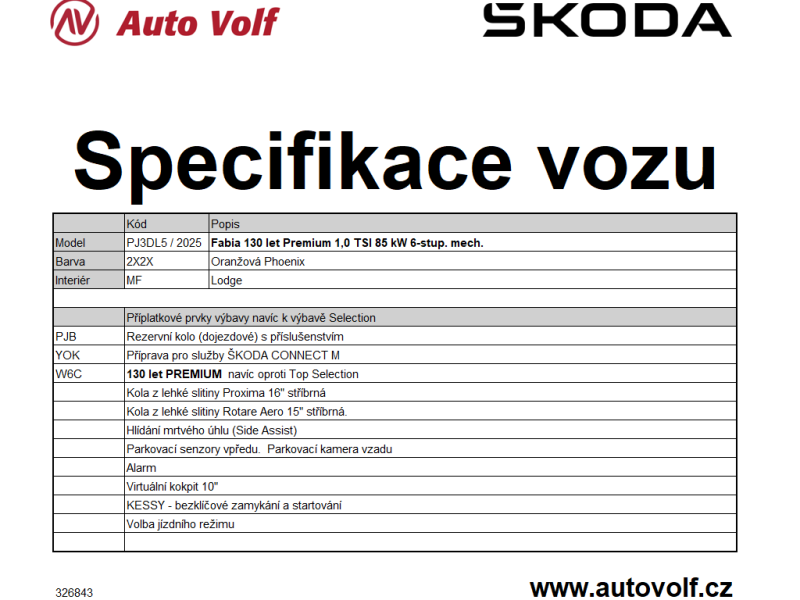 Škoda Fabia 130LET Premium