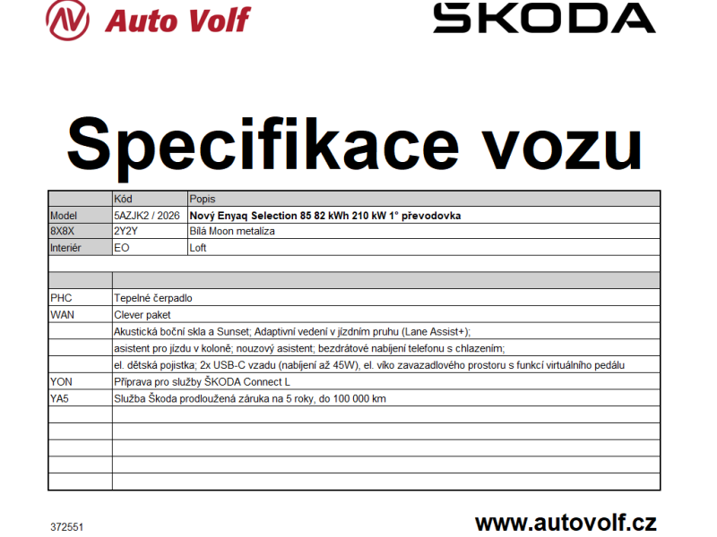 Škoda Enyaq Selection 85