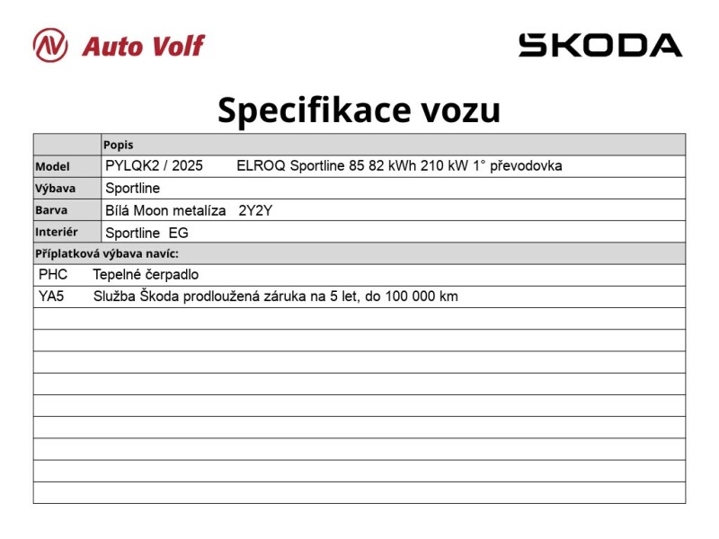 Škoda Elroq Sportline 85