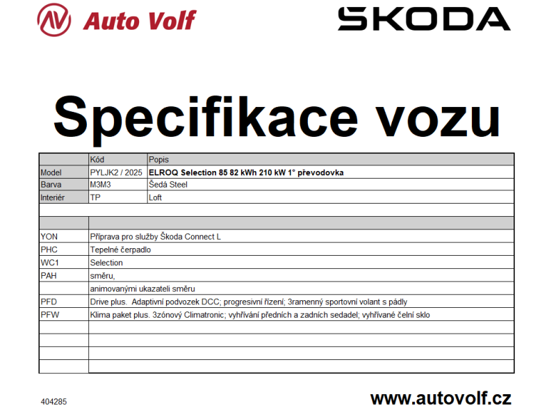 Škoda Elroq Selection 85