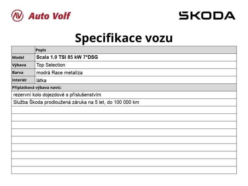 Škoda Scala Top Selection