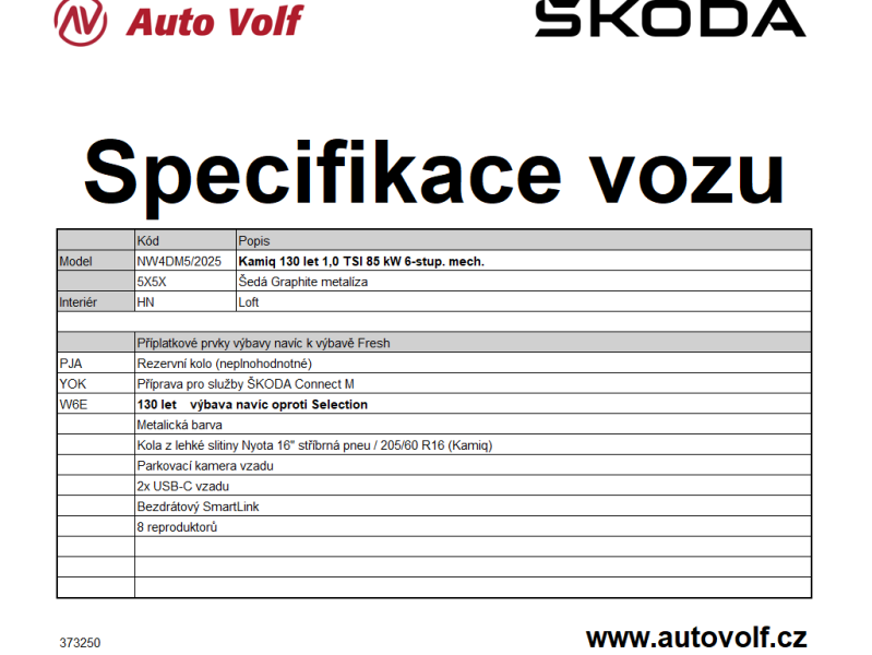 Škoda Kamiq 130LET