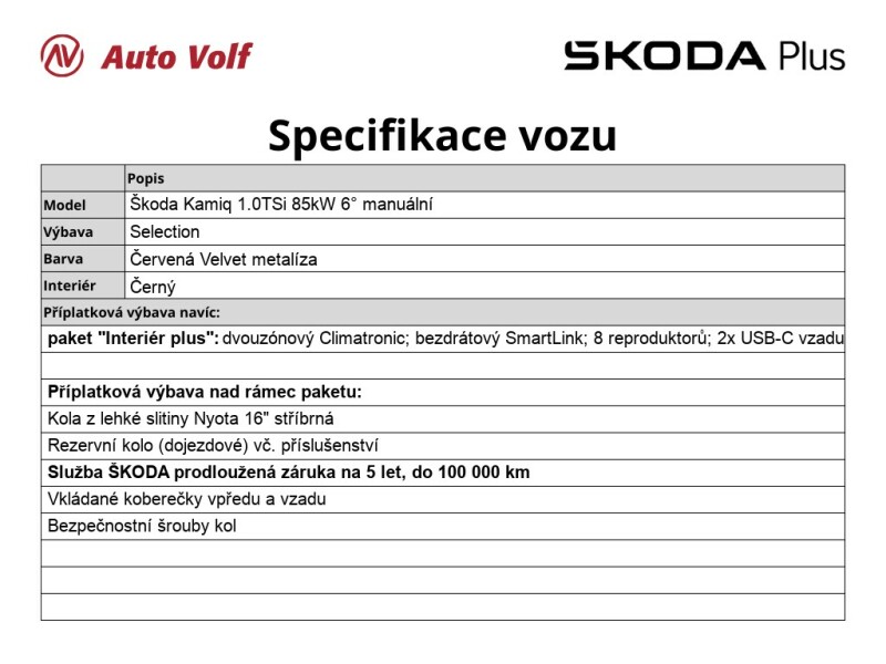 Škoda Kamiq Selection