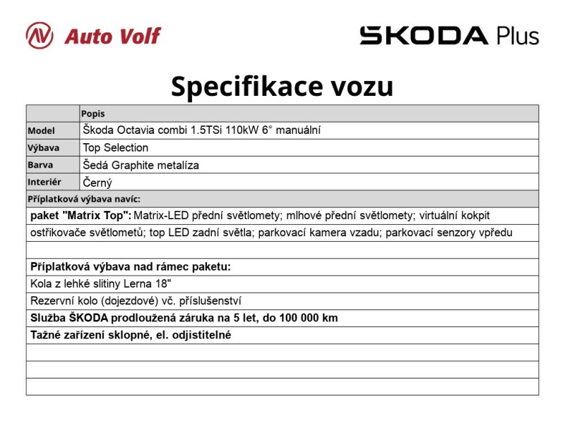 Škoda Octavia Top Selection