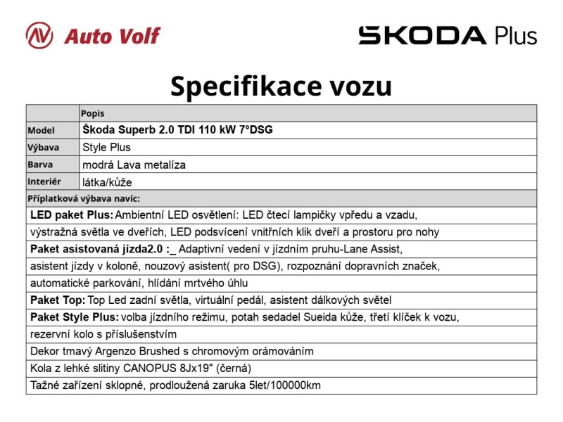 Škoda Superb Style Plus