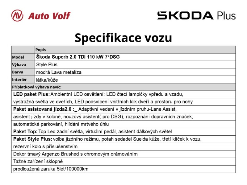 Škoda Superb Style Plus
