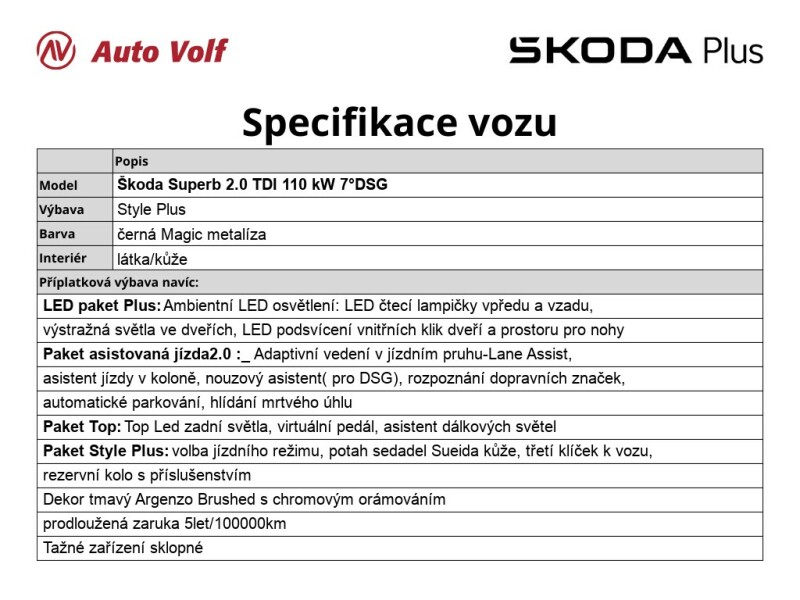 Škoda Superb Style Plus