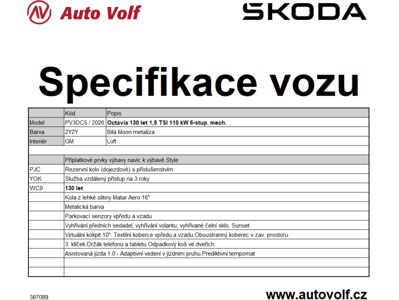 Škoda Octavia 130LET