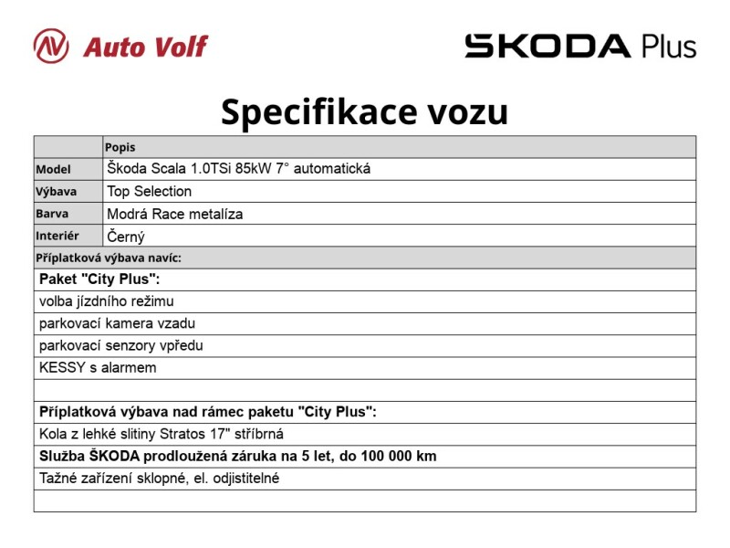 Škoda Scala Top Selection