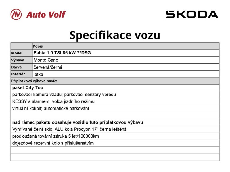 Škoda Fabia Monte Carlo
