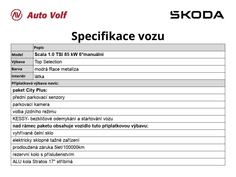 Škoda Scala Top Selection