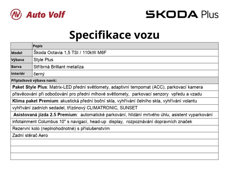 Škoda Octavia Style Plus